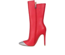 Women's London Rag Twitch Mid Calf Stiletto Booties
