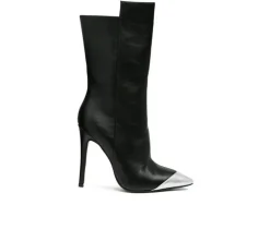 Women's London Rag Twitch Mid Calf Stiletto Booties