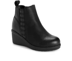 Women's MUK LUKS England Oxford Wedge Booties
