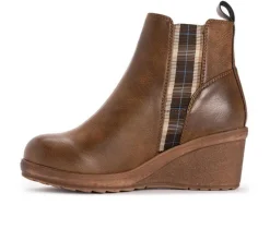 Women's MUK LUKS England Oxford Wedge Booties