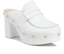 Women's Rag & Co Lyrac Recycled Leather Platform Clogs