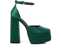 Women's Rag & Co Martin Block Heel Platform Pumps