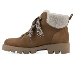 Women's White Mountain Gloving Lace Up Winter Booties