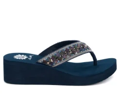 Women's Yellow Box Selvia Wedge Flip-Flops