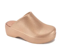 Women's Yellow Box Zippy Platform Clogs