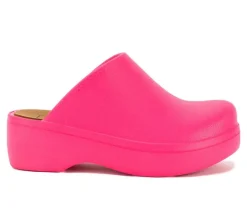 Women's Yellow Box Zippy Platform Clogs